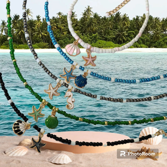 Starfish anklets - Bead From The Heart Creations