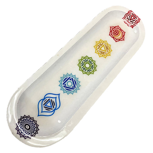 7 Chakra Boat Wooden Handmade Incense Holder The Witches Sage LLC
