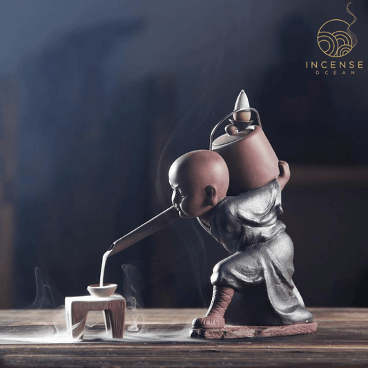 Zen Kung Fu Monk Incense Burner incenseocean