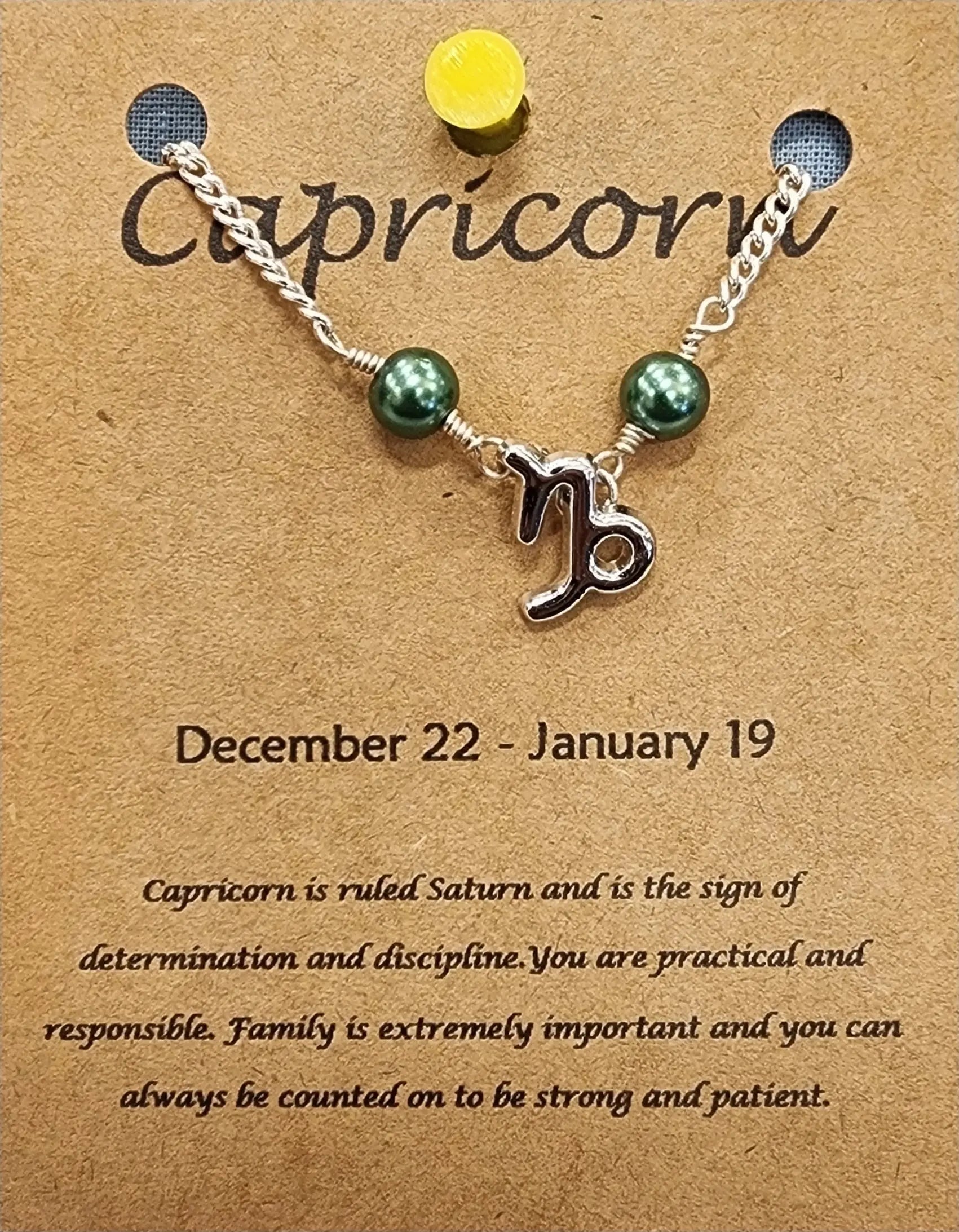 Zodiac Pendent Chain Necklace - Bead From The Heart Creations