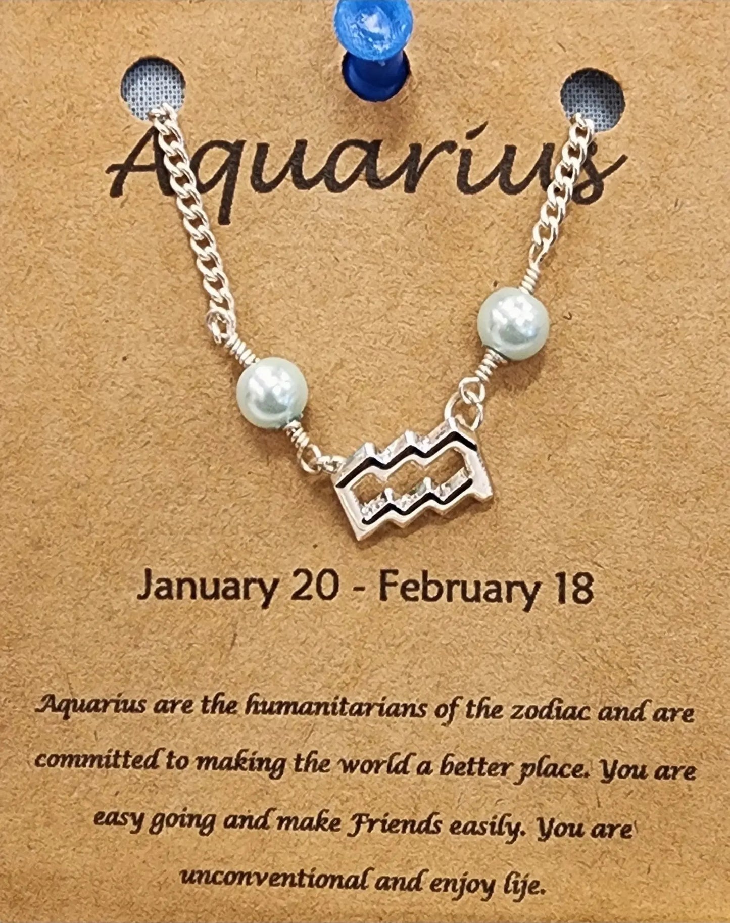 Zodiac Pendent Chain Necklace - Bead From The Heart Creations