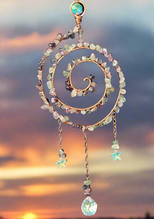 Fluorite Suncatcher Bead From The Heart Creations