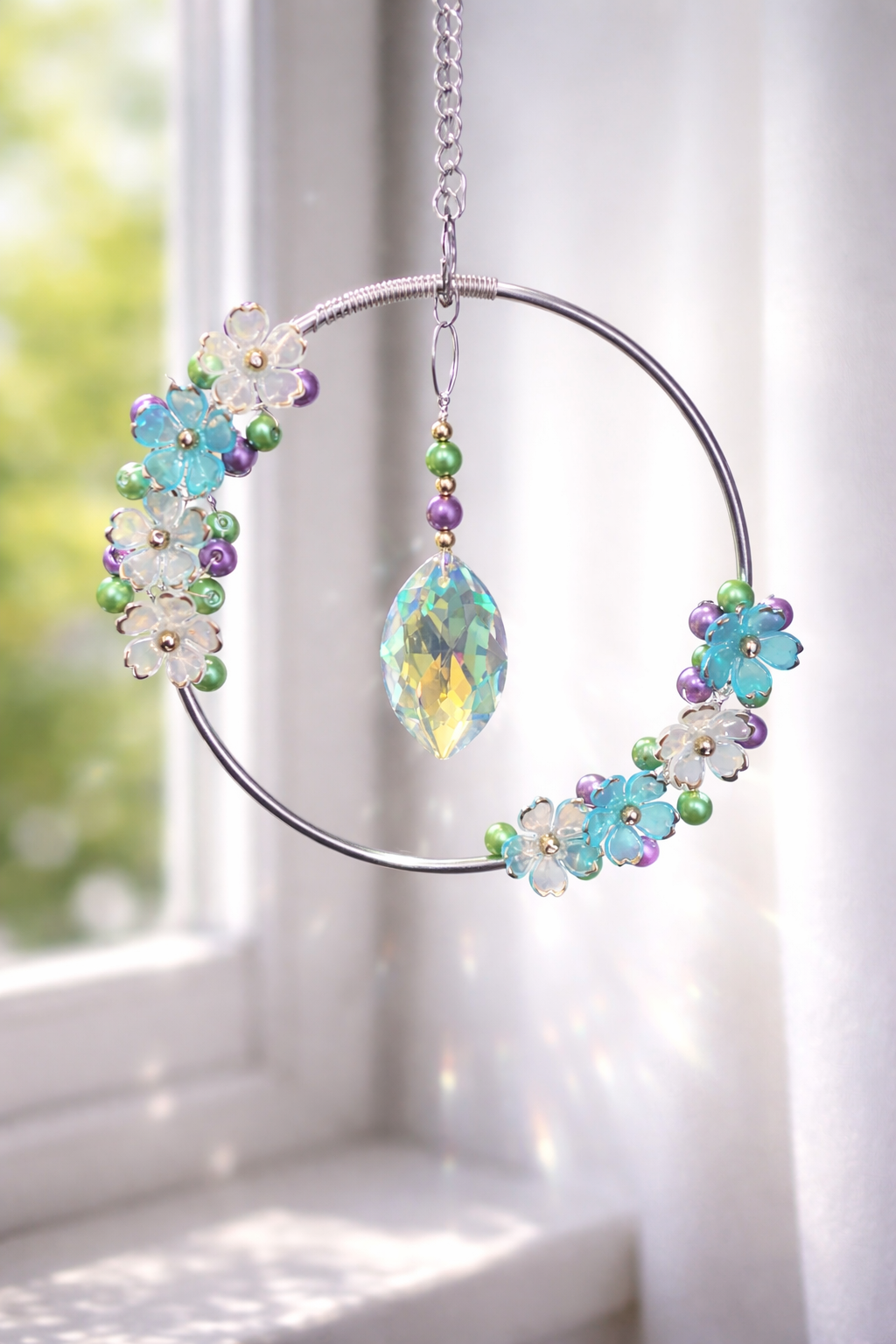 🌸 Enchanted Garden Prism Suncatcher ⭐ Bead From The Heart Creations