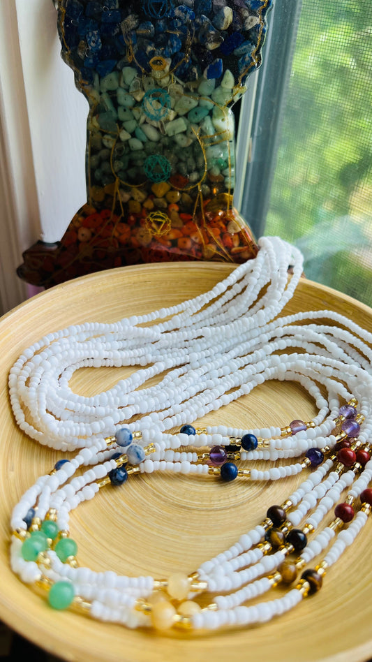 Balance Beads (White Chakra) Journey Waist Beads