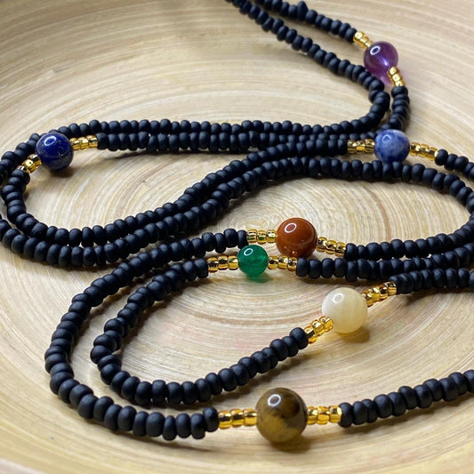 Balance Beads (Black Chakra) Journey Waist Beads