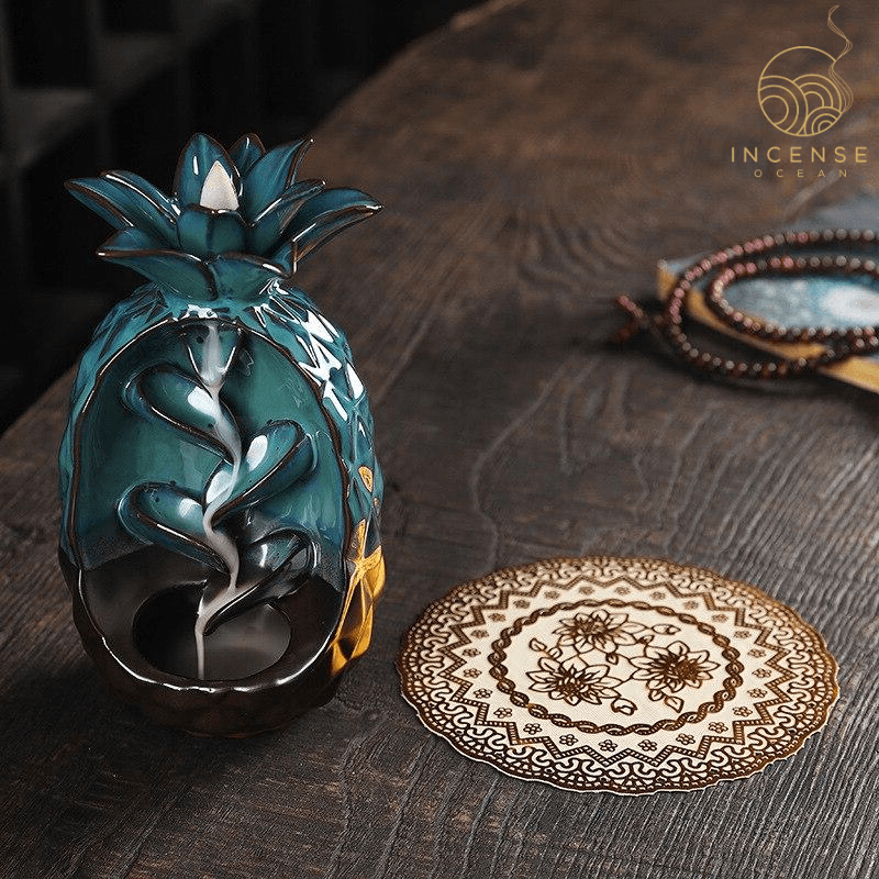 Pineapple Ceramic Incense Burner incenseocean