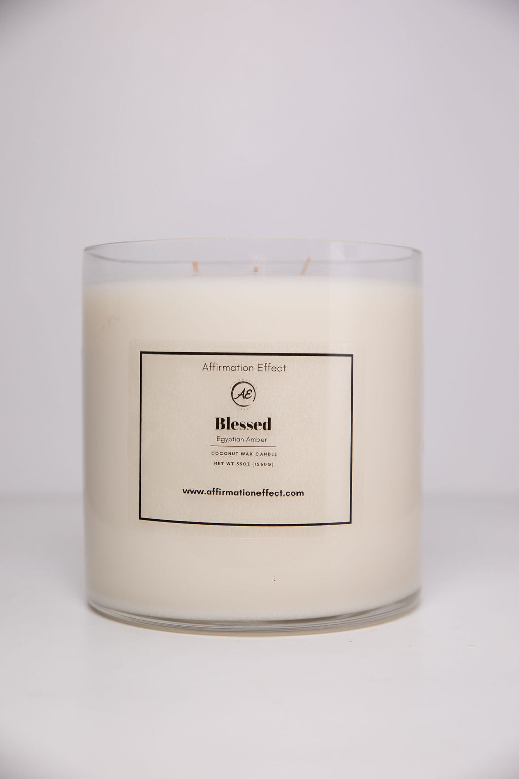 Egyptian Amber "Blessed" Affirmation Candle -  17.5 oz Affirmation Effect