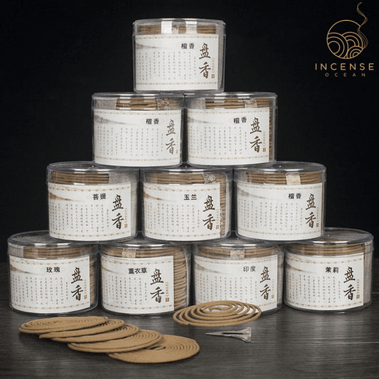 Natural Handmade Sandalwood Coils (48 box) incenseocean