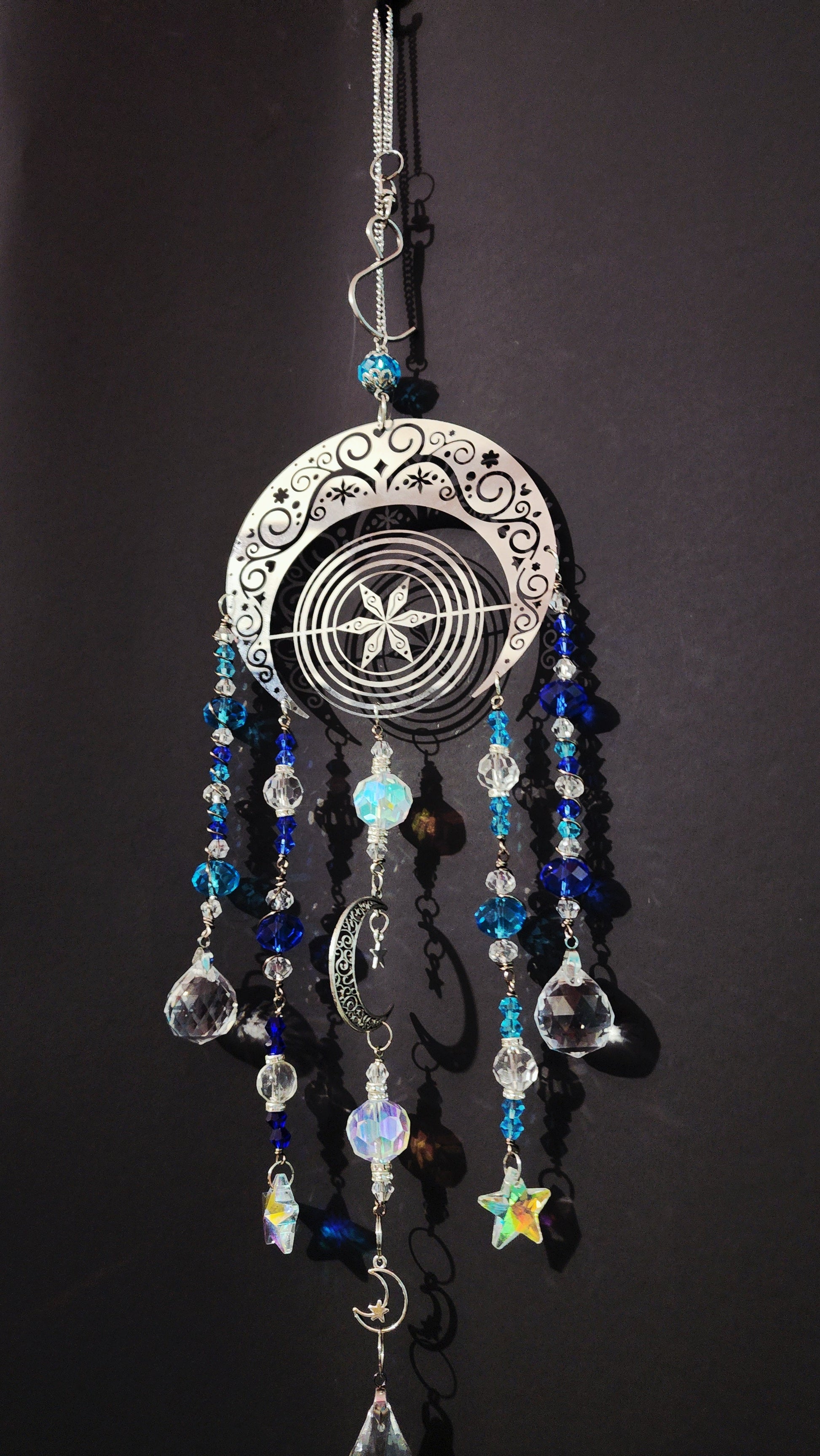 Celestial Moon Prism Suncatcher Bead From The Heart Creations