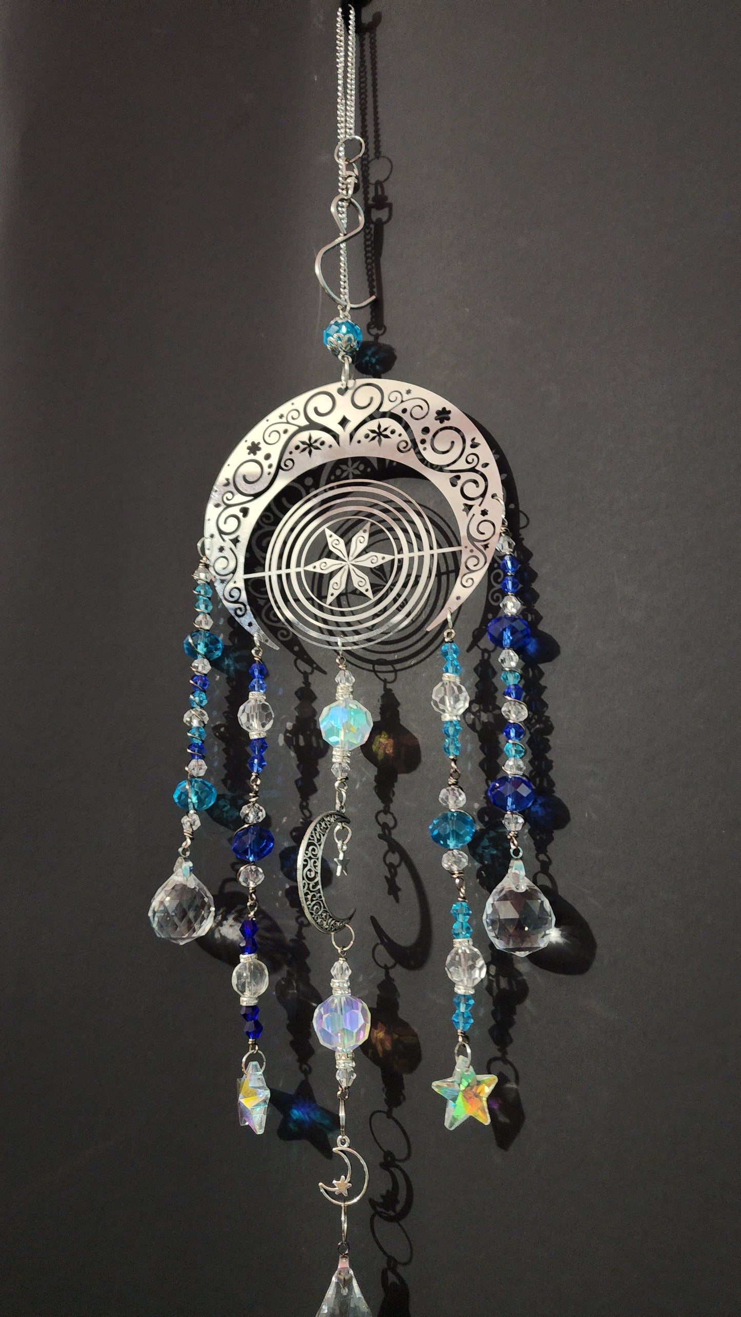 Celestial Moon Prism Suncatcher Bead From The Heart Creations