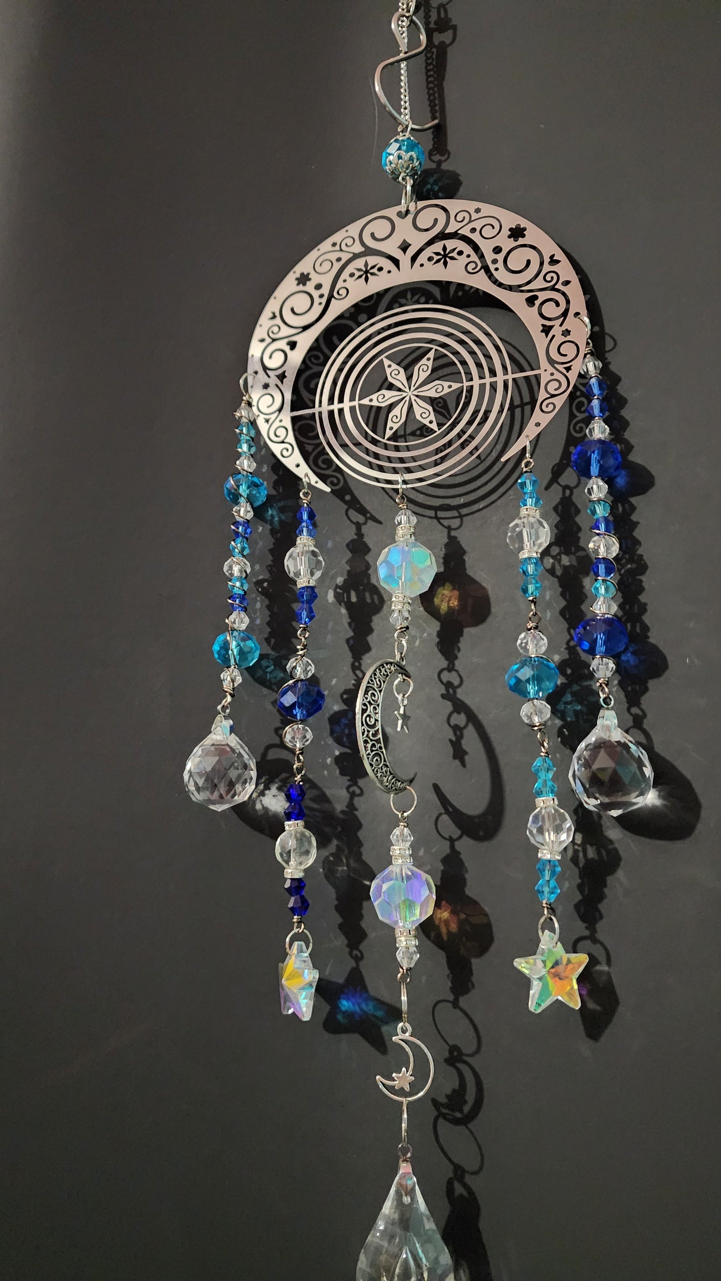 Celestial Moon Prism Suncatcher Bead From The Heart Creations