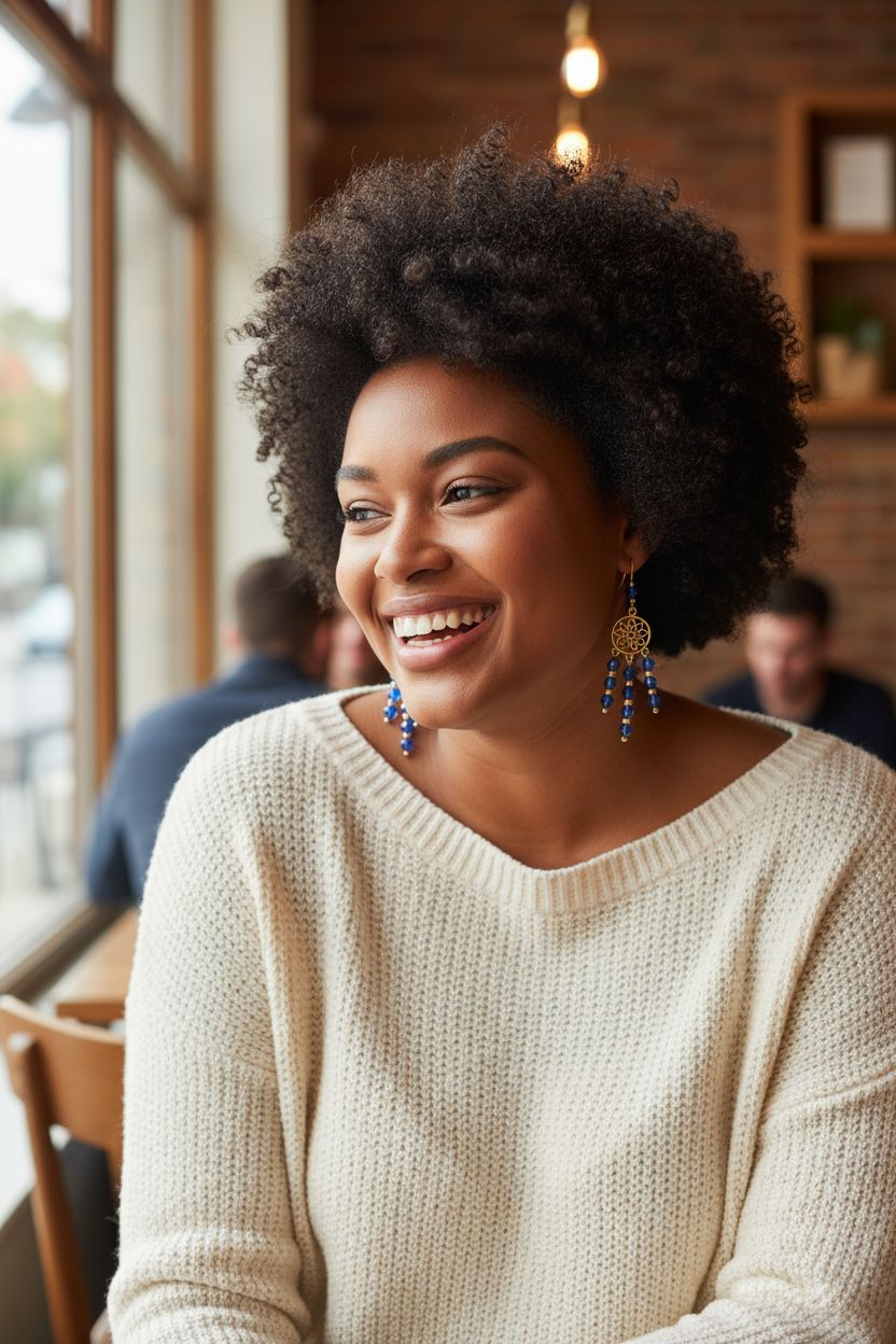 Sapphire-Blue Dream Mandala Earrings Bead From The Heart Creations