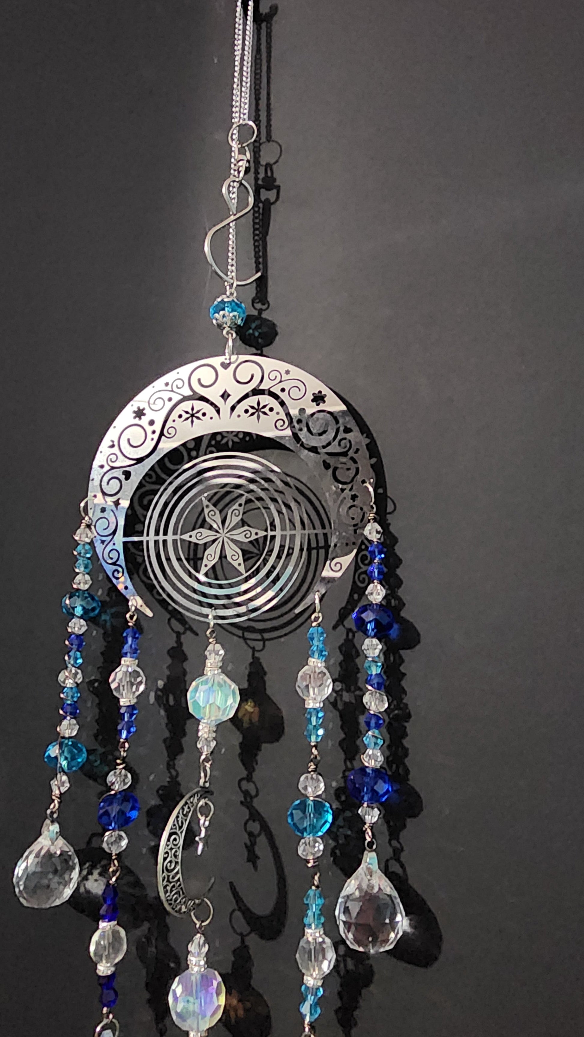 Celestial Moon Prism Suncatcher Bead From The Heart Creations