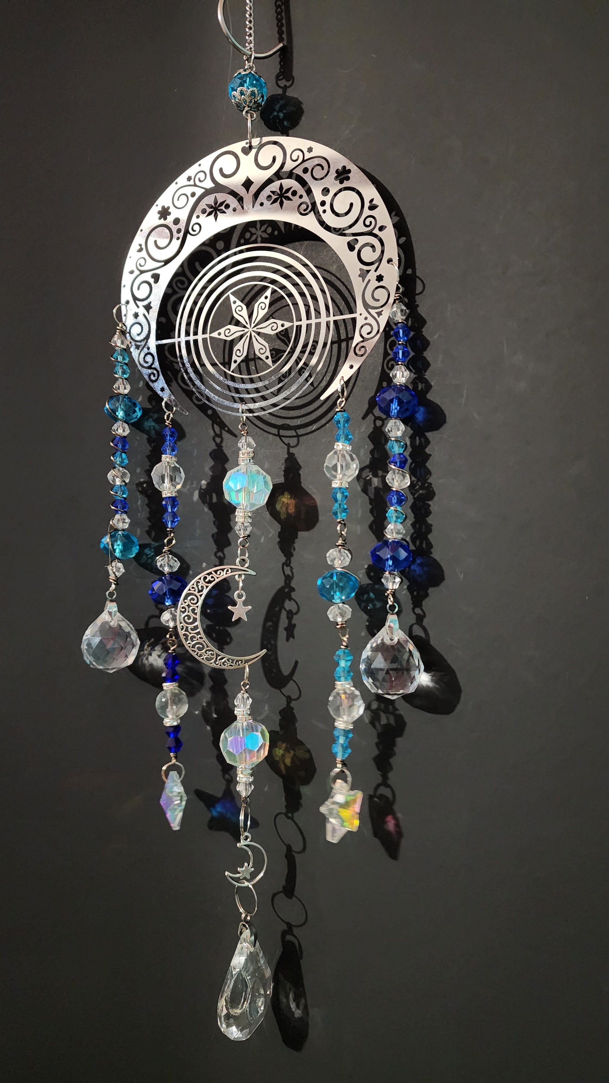 Celestial Moon Prism Suncatcher Bead From The Heart Creations