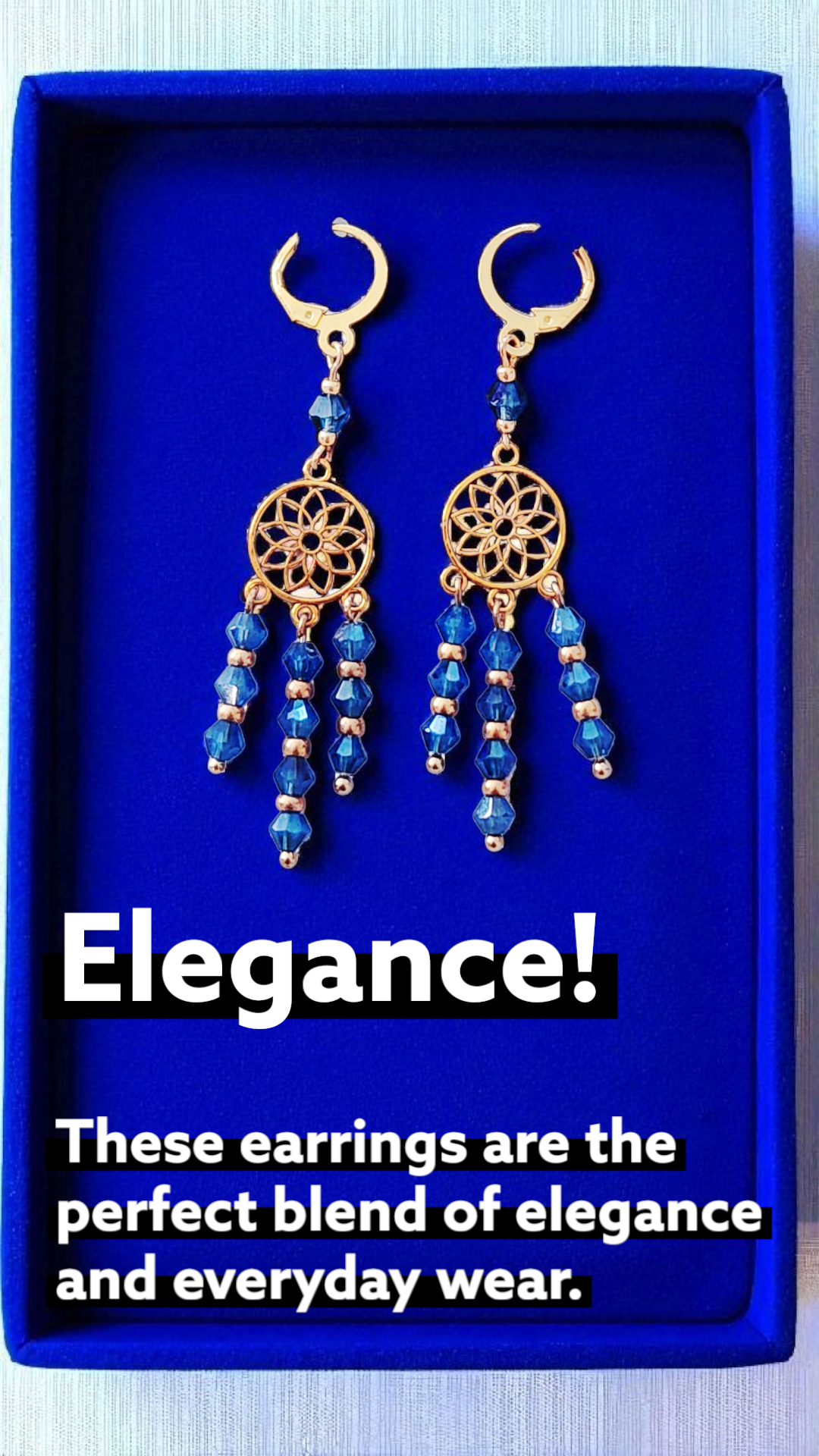 Sapphire-Blue Dream Mandala Earrings Bead From The Heart Creations